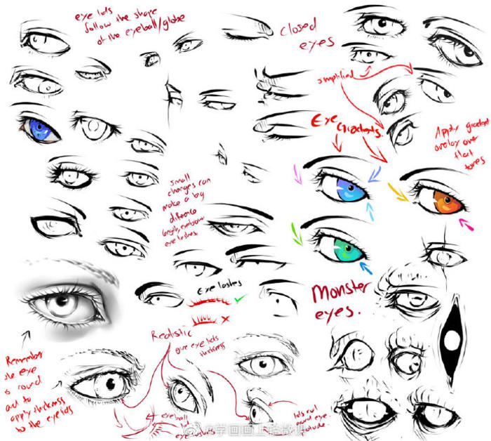 听说你们喜欢画眼睛，来，400+眼睛素材 插画图片壁纸