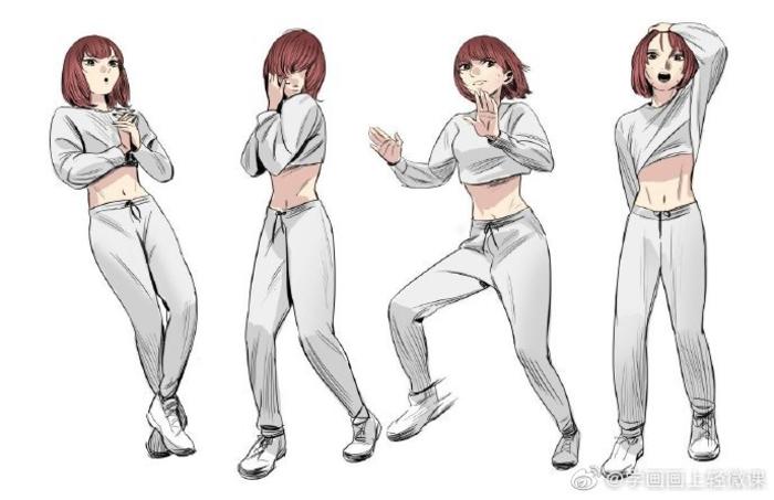 人体动态，各种舞蹈姿势，by画师joongchel kim 插画图片壁纸