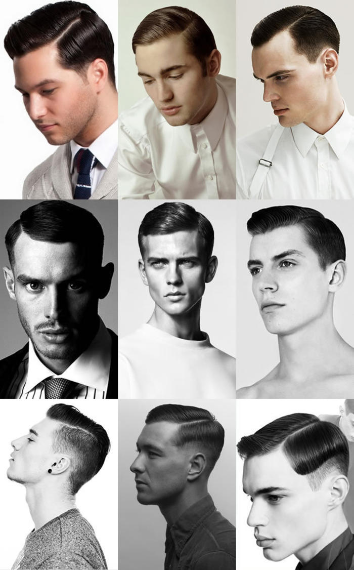 不同角度男性头部和发型素材 插画图片壁纸
