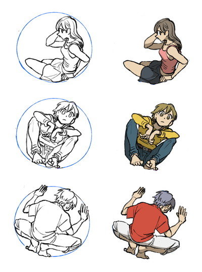 透视参考摆脱人物总是同一个姿势