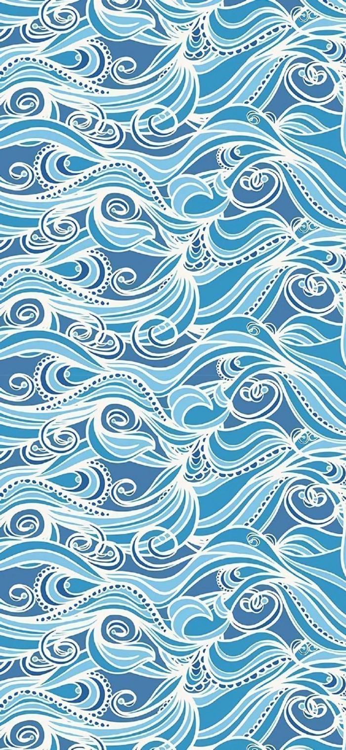 海浪纹理  插画图片壁纸