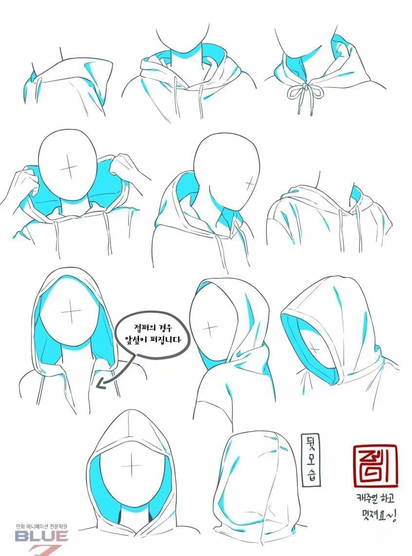 绘画衣服褶皱参考