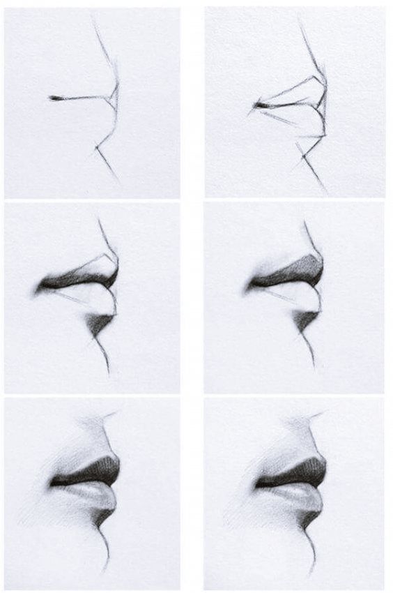 嘴的画法 -五官绘画素材