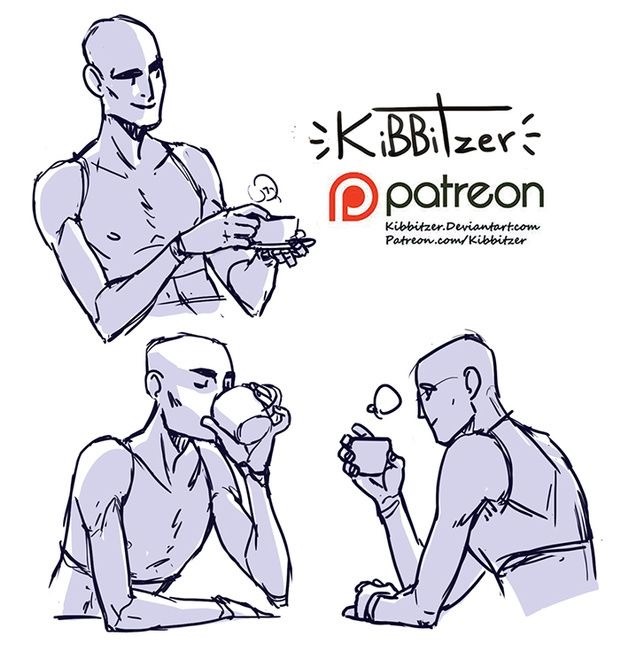 人体上半身线稿参考多种日常姿势收藏学习吧画师kibbitzer