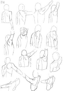 手臂练习素材，多种动作角度，可以练很多啦插画图片壁纸