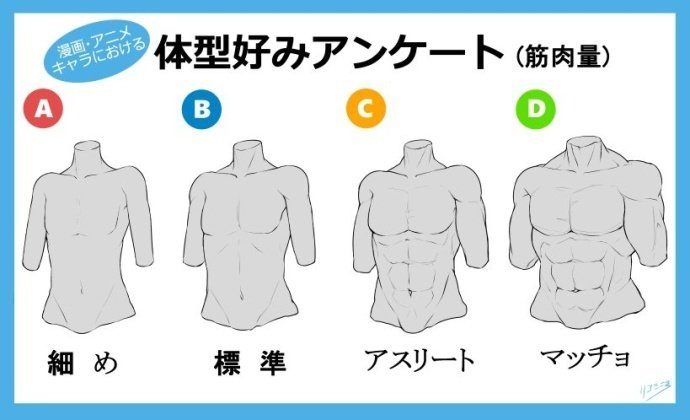 男女体型素材参考