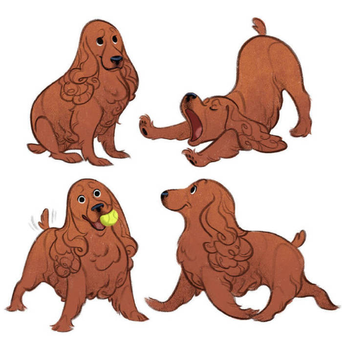 一组可爱的狗狗插画丨美国插画师 Natalie Murrow插画图片壁纸