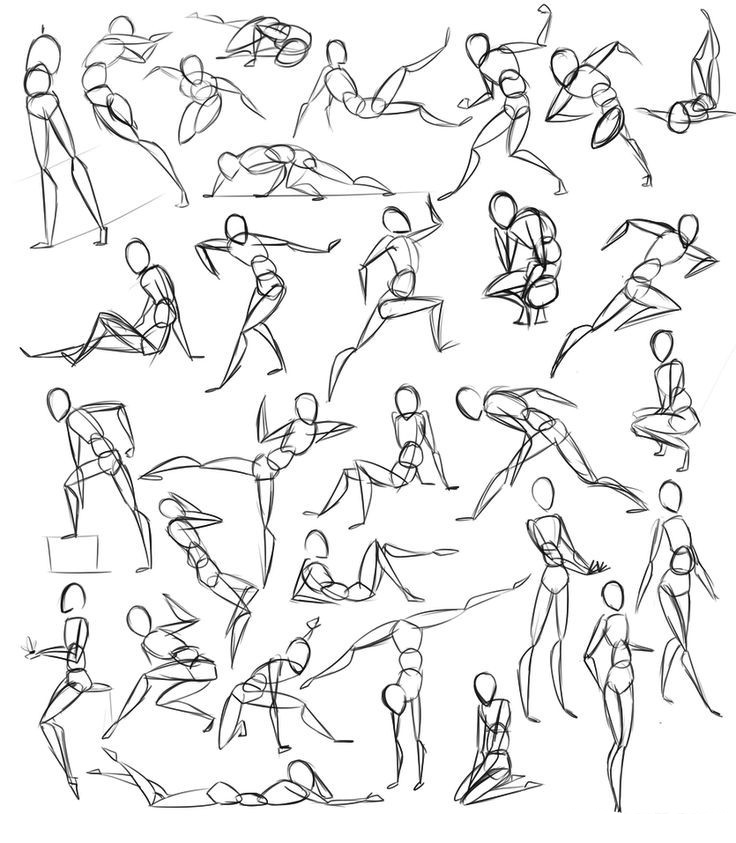 多款人物动态速写