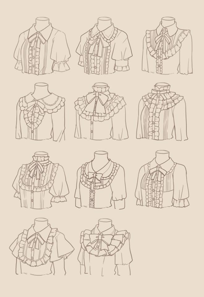 洋装衣领服装绘画素材