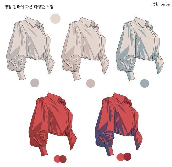 衣物褶皱的上色步骤参考码