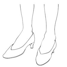 高跟鞋的脚，一组线稿分享 插画图片壁纸