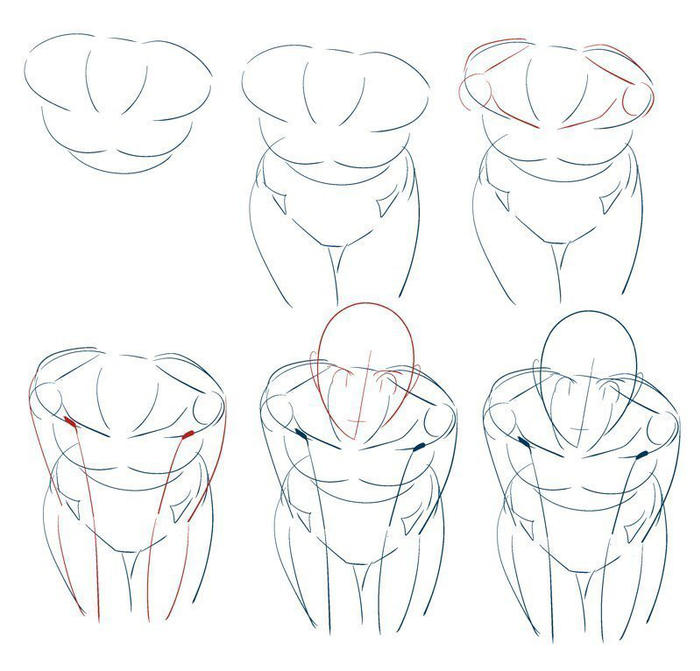 肩颈部肌肉与透视干货，学画画 画师 Amagi_Yoshihito 插画图片壁纸