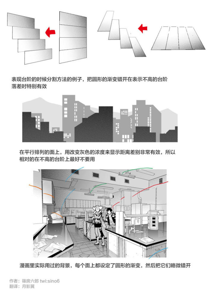 在国内如今彩漫当道的情况下，有同学想学黑白漫画吗，送上一些漫画家篠房六郎教助手的资料，讲的是黑白漫画里用渐变的好处插画图片壁纸