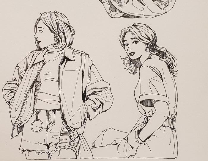 画师Seonhyeok Jeon的​​​​线稿素材插画图片壁纸