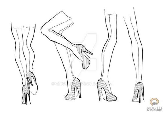 一组腿部肌肉分布及动态参考素材，自己拿去练习吧插画图片壁纸