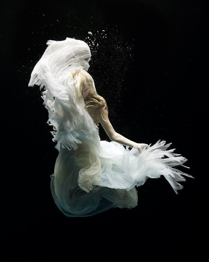 一组水中的人体姿态素材