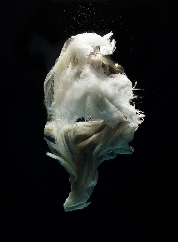 一组水中的人体姿态素材