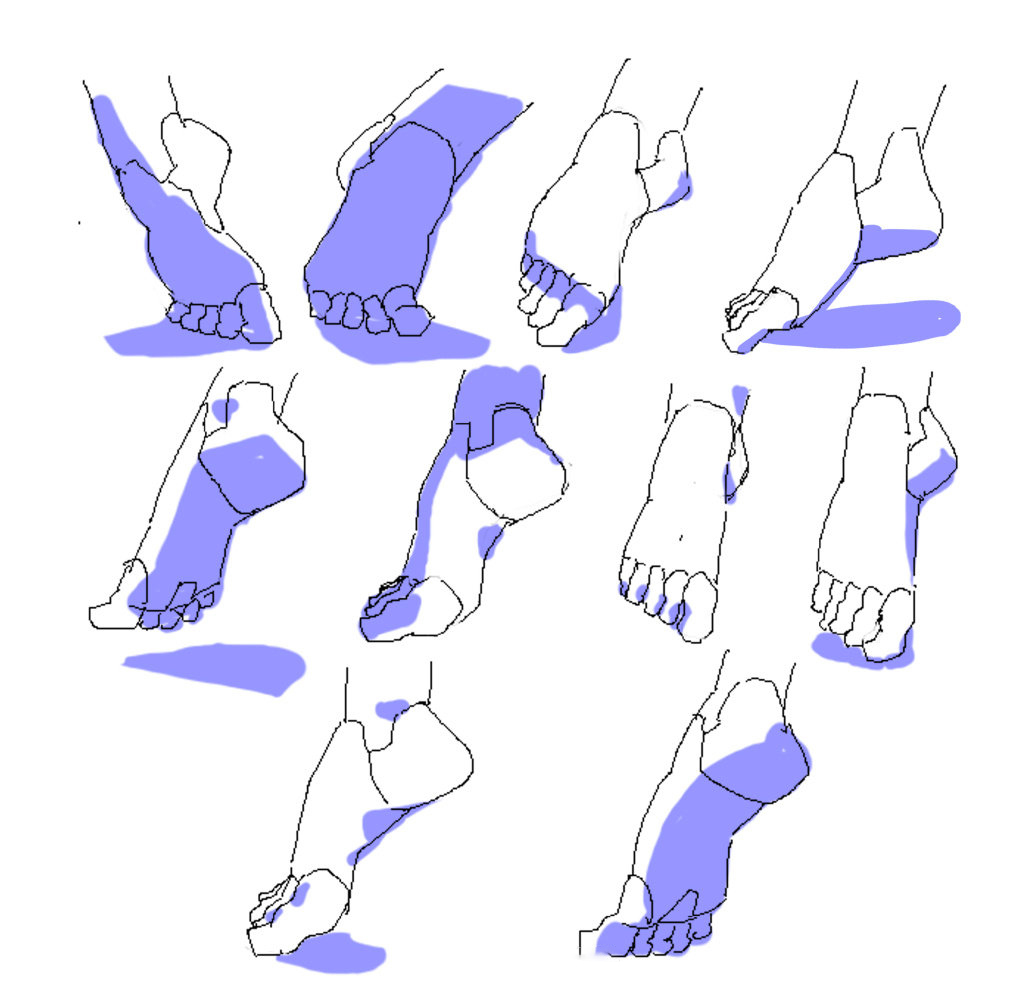 脚的简化绘法，学画画 画师Dan·Evan 插画图片壁纸